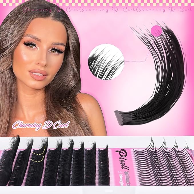 200D Lash Clusters with Spikes Thick Eyelash Clusters Volume Cluster Eyelash Extensions Lash Spikes D Curly Individual Lashes Long Spiky Lash Extension Mega Eyelashes Clusters by Pleell