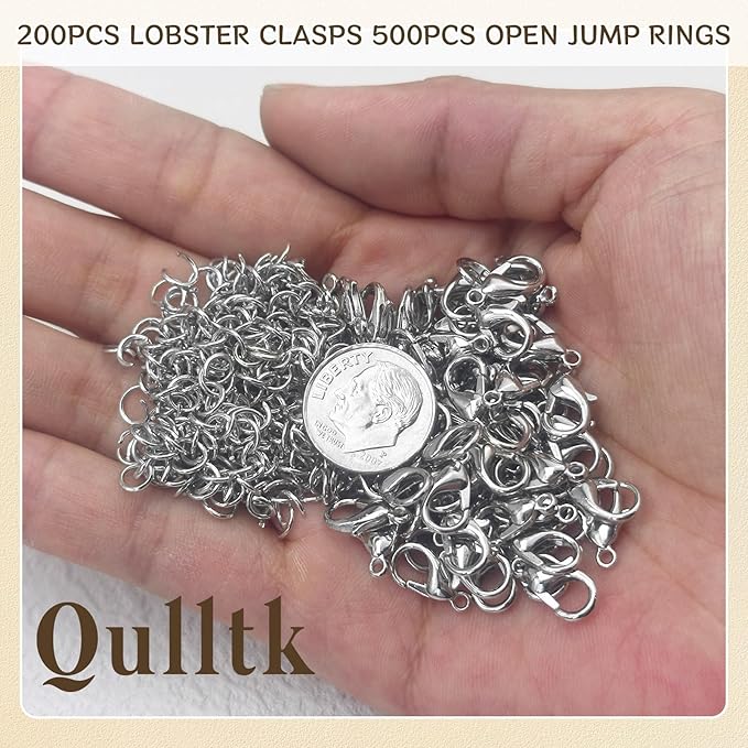 700Pcs Lobster Claw Clasps and Open Jump Rings Set,Lobster Clasps for Jewelry Making Bracelet Clasp and Closures for DIY Necklace Jewelry Anklet