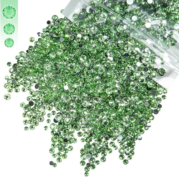 3mm 4mm 5mm Mix Bag Resin Rhinestones for Crafting Flatback Jelly Stones Bulk Diamonds Crystals Gems Charms for Nails Face Eyes Makeup Mugs Tumblers Bottles DIY Crafts Clothes Shoes