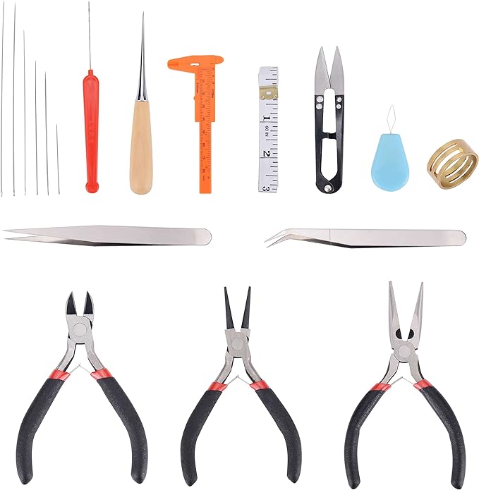 PAXCOO 19Pcs Jewelry Making Tools Kit with Zipper Storage Case for Crafting and Repair