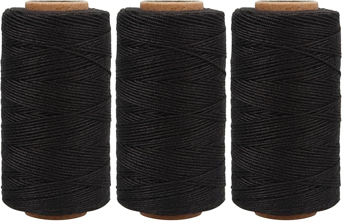 Lusecarl Needle and Thread for Hair Extensions 3 Rolls Hair Weave Sewing Threads with 10 Pcs C J I Shape Curved Upholstery Needles for Hand Sewing, Hair Extensions, Making Wigs DIY (10+3, Black)