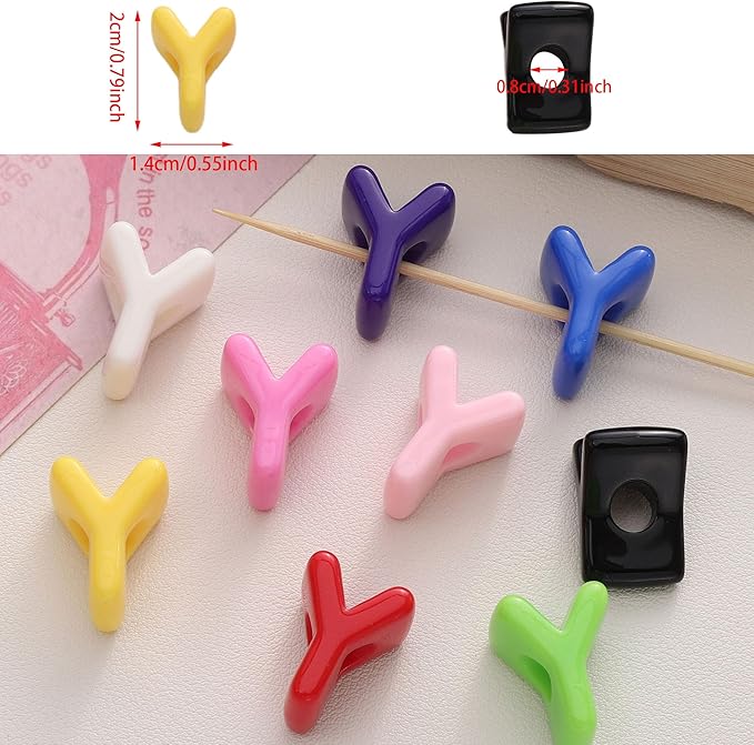 40 PCS Letter Beads 3D Acrylic 21mm x 14mm Y Loose for Jewelry Making Bracelet Necklaces Keychain Phone Bag Chain Key Chains(Mixed Color Y)