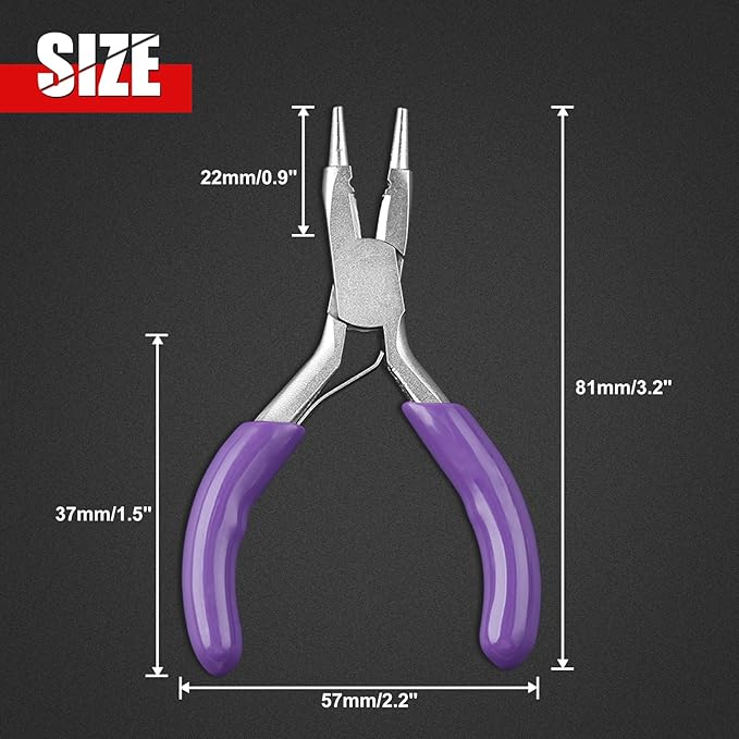 3 Inches Round Nose Pliers With Cutter Wire Looping Pliers Micro Round Pliers With Spring Mini Jewelry Pliers Jewelry Making Tools For Jewelry Repair Wire Wrapping Beading Wire Cutting