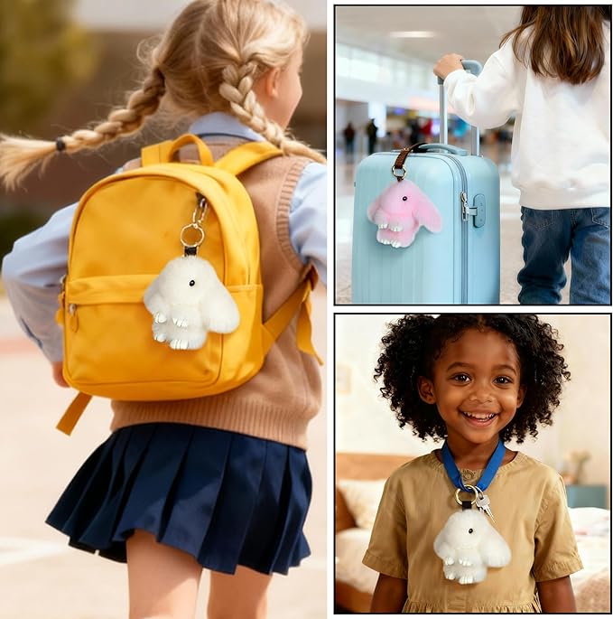 Cute Plush Keychain, Car Pendant, Bag Purse Backpack Charm Accessory, Gift for Girls Women