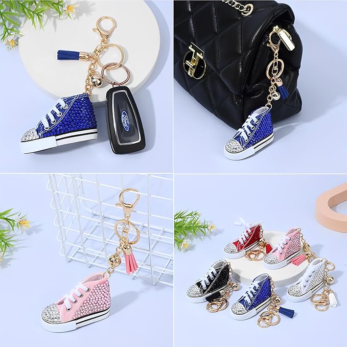 Rhinestone Keychain, Sneaker Bag Keychain Bag Pendant Handbag Keychains Accessories Keyring Key Backpack Car Charms
