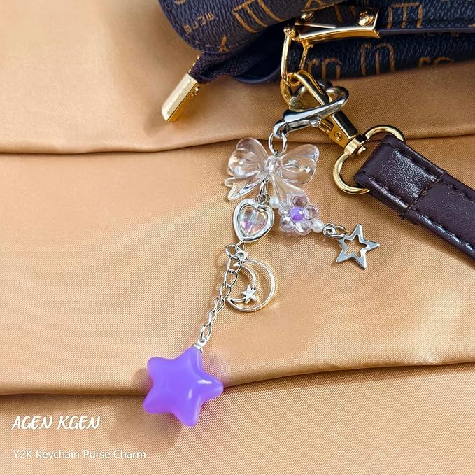 Novelty keychains Aesthetic Y2K Keychain Charms Stylish Keychains Accessories for Women Bag Purse Gifts