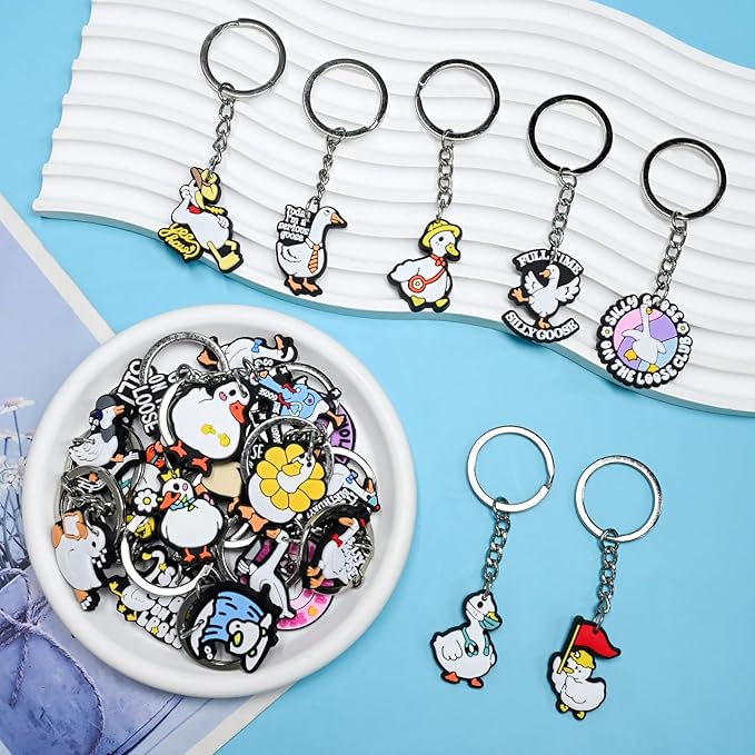 Keychains Bulk DIY Cute Keychain Charms Backpack Charms for Girls Backpack Keychains PVC Key Ring Party gifts
