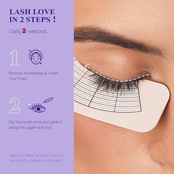 ICIKOL Lash Serum for Eyelash Growth, Advanced Peptide & Biotin Formula for Thicker, Fuller, Longer Lashes in 4-6 Weeks, Prostaglandin-Free Lash Enhancer for Women 35+ (Eyelash Serum - 16mL)