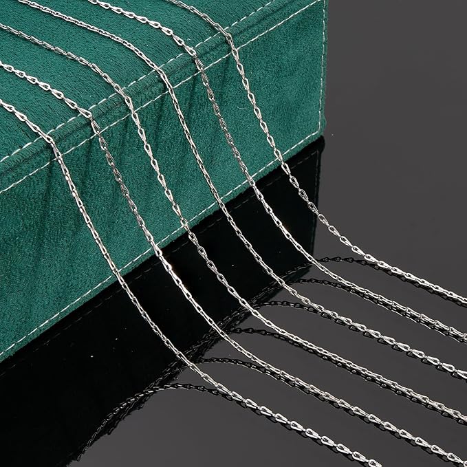 UMAOKANG 16.4 Feet Stainless Steel Jewelry Chain Roll Delicate Link Chain on Spool Women Necklace DIY Chains Bulk