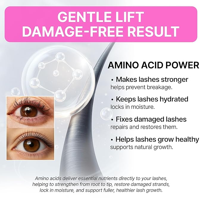 Korean Lash Lift Kit - 5 Sets At Home Eyelash Perm Kit with Upgraded Glue, Eyelash Lift Kit, DIY Lash Perm Easy for Beginner & Professional, Semi Permanent Perming Wave Suitable For Salon & Home