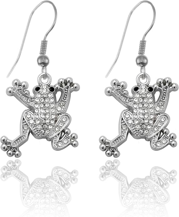 Inspired Silver - Silver Customized Charm French Hook Drop Earrings with Cubic Zirconia Jewelry