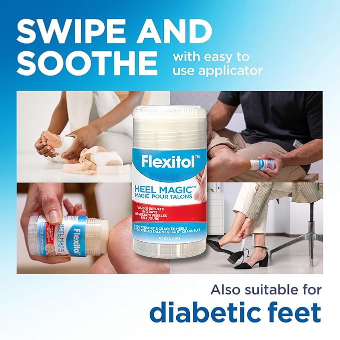 Flexitol Heel Magic For Dry Skin or Rough Heels with Shea Butter & Vitamin E, 2.5 Ounce