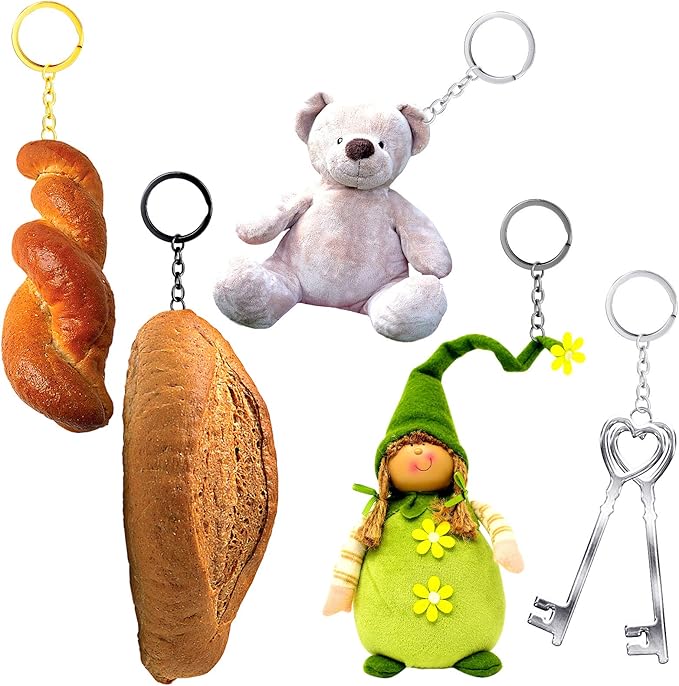 250 Pieces Keychain Rings Including 35 Pieces Keychain Rings and Jump Rings and 180 Pieces Screw Eye Pins for Jewelry Making (Mixed Colors,25 mm)