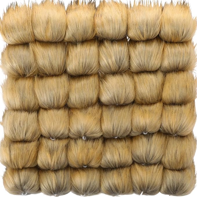Tatuo 16 Pcs Faux Fur Pom Poms for Hat 4 Inches Large Fluffy Pom Balls for Crafts Knitting Beanies Shoes Scarves Bag Pompoms Keychain Charms Winter DIY Accessories (Natural)