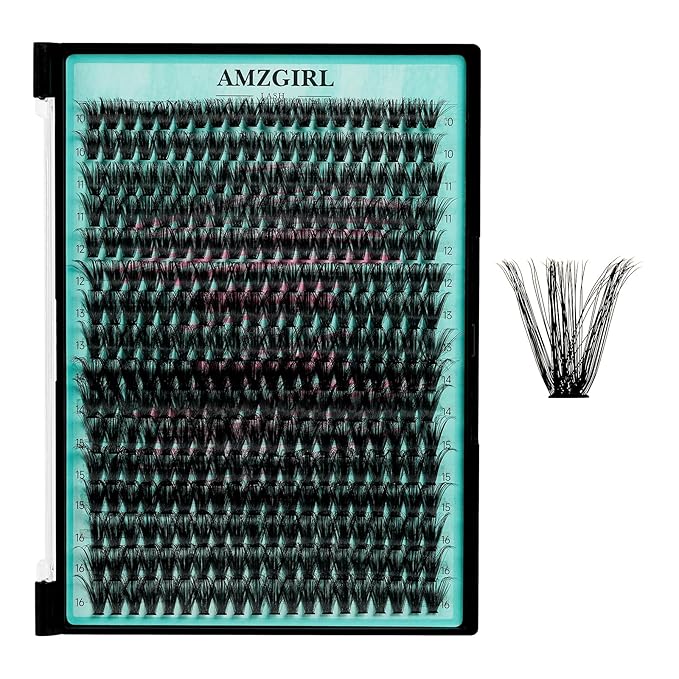 Lash Clusters 320Pcs 60D Eyelashes Cluster D Curl Individual Wispy Lashes Cluster for DIY Cluster Eyelash Extensions at Home for Beginners (Mix10-16mm)
