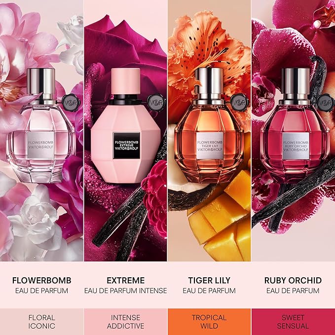 Viktor&Rolf - Flowerbomb Extreme - Eau de Parfum Intense Womens Perfume - Intense & Floral - With Raspberry, Jasmine, Rose, Orange Blossom & Vanilla Bean - 0.3 Fl Oz