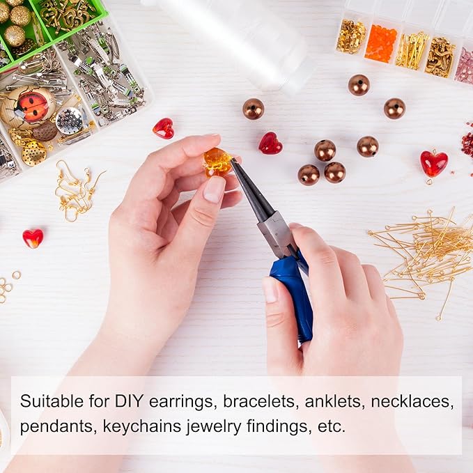 PATIKIL 16mm Open Eye Pins, 150Pcs 23 Gauge Metal Head Pins Needles Eye Pins for Jewelry Making Findings Earring Necklace Bracelet DIY Crafts, Gold Tone