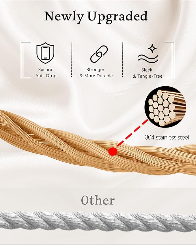 Marble Beaded Phone Wrist Strap,Detachable Phone Bracelet Strap with Tether Tab,Hands-Free Wristlet Strap (Blue Ink)