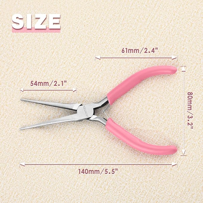 6-Inch Small Needle Nose Pliers for Jewelry Making Precision Extra Long Needle Nose Pliers Smooth Jaws Jewelry Pliers for Bending Wire and Small Object Gripping Jewelry Making Tools