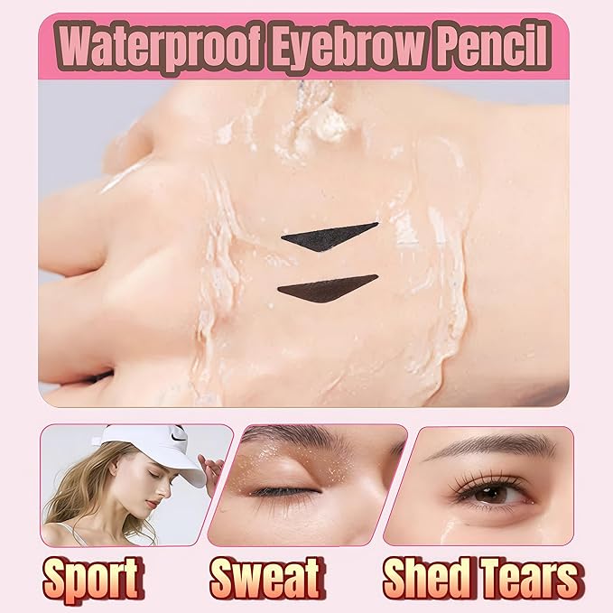 2 Pcs Gel Eyeliner Pencil Set, 2025 New Foldable Eyeliner Stamp for Perfect Wings, Waterproof Eyeliners Tool, Smudge Proof Eyeliners Pen for Beginners
