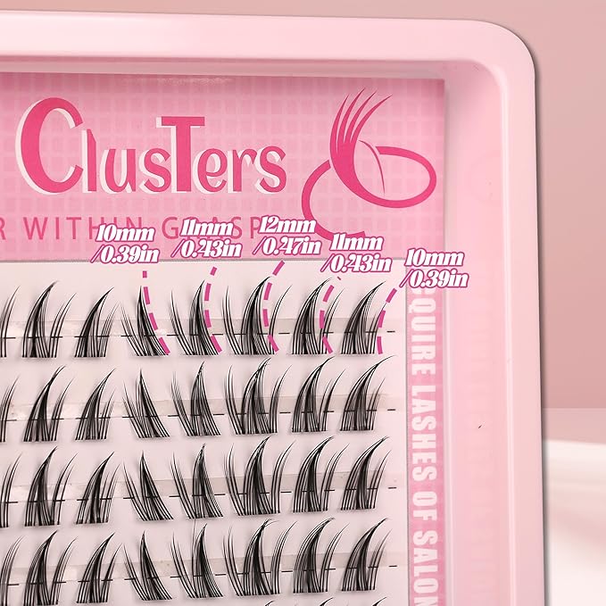 Lash Clusters Kit Spiky Cluster Eyelashes Kit Fairy Eyelash Clear Cluster Anime Individual Lashes Natural Lash Extension Cluster Wispy Manga Cluster Lash Kit