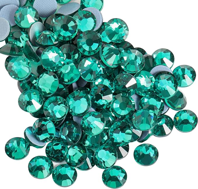 Beadsland Hotfix Rhinestones, 2880pcs Flatback Crystal Rhinestones for Crafts Clothes DIY Decoration,Blue Zircon, SS6, 1.9-2.1mm