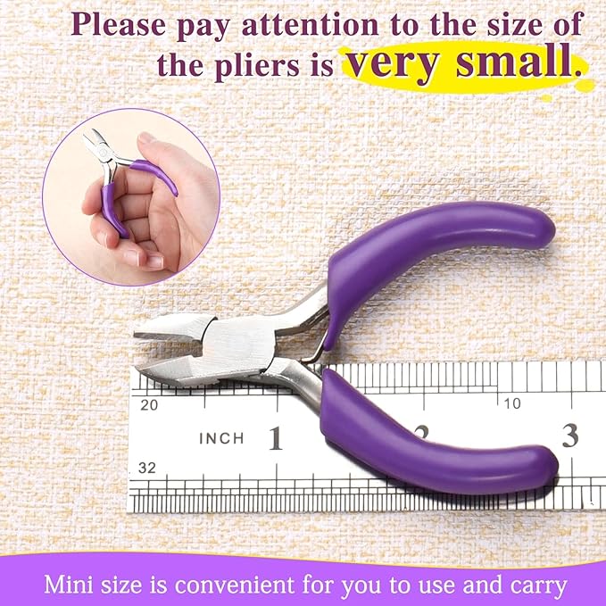 SPEEDWOX 3-Inch Diagonal Cutters Small Wire Cutting Pliers for Jewelry Making, Floral Wire, Zip Ties - Mini Side Cutting Tool, Snips, Flush Pliers