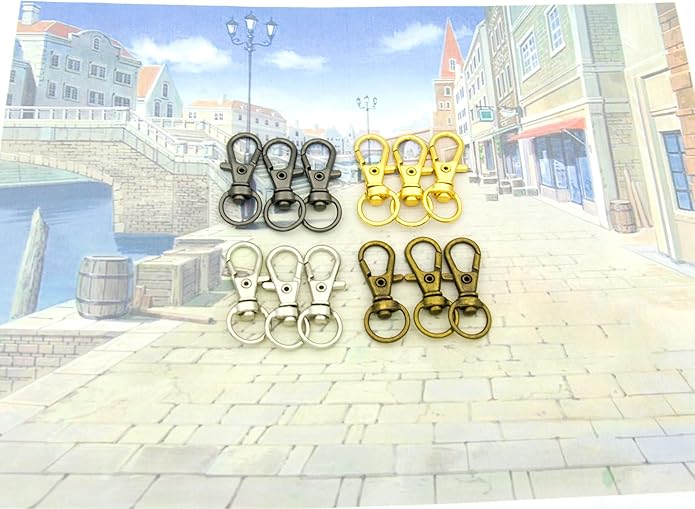Swivel Snap Hooks Premium Metal Lobster Claw Trigger Clasps for Lanyard Keychain Rings Bag Purse Tag Jewelry Making DIY Crafts