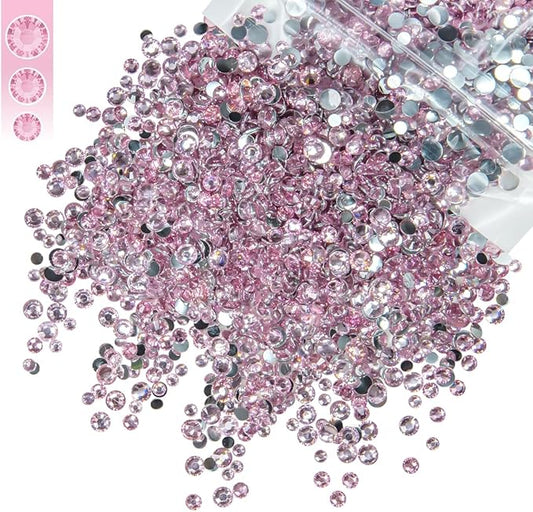3mm 4mm 5mm Mix Bag Resin Rhinestones for Crafting Flatback Jelly Stones Bulk Diamonds Crystals Gems Charms for Nails Face Eyes Makeup Mugs Tumblers Bottles DIY Crafts Clothes Shoes