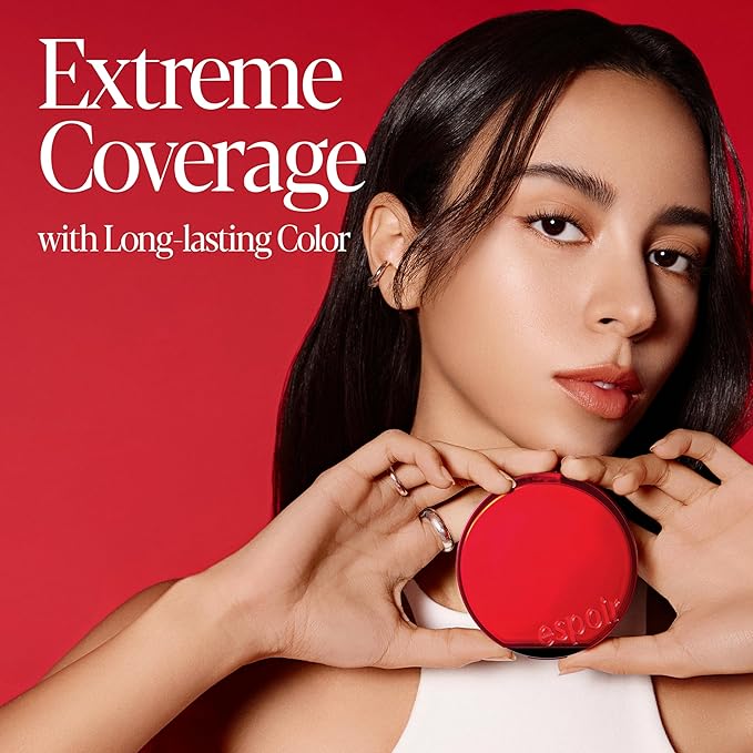 Espoir Be Velvet Cushion Foundation #45 Ganache | Quick and Easy Coverage with Long-lasting Color by Zero Oxidation, Velvety Smooth Finish & Lightweight Formula, Vegan, Korean Makeup, 0.46 oz