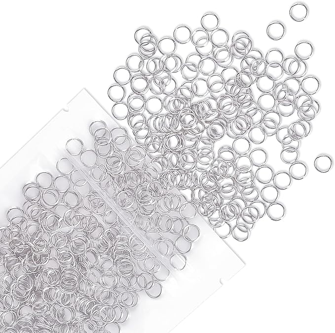 Uniclife 6 mm Metal Split Jump Rings Double Loops 500 PCS Mini Ring Connectors for Jewelry Necklaces Bracelet Earrings and Crafts Ornament