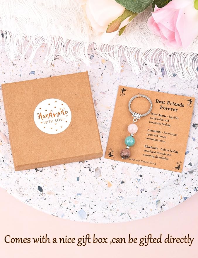 New Beginnings Gifts for Women, Small Crystal Keychain Farewell Gifts for Coworkers Women and Life Changes