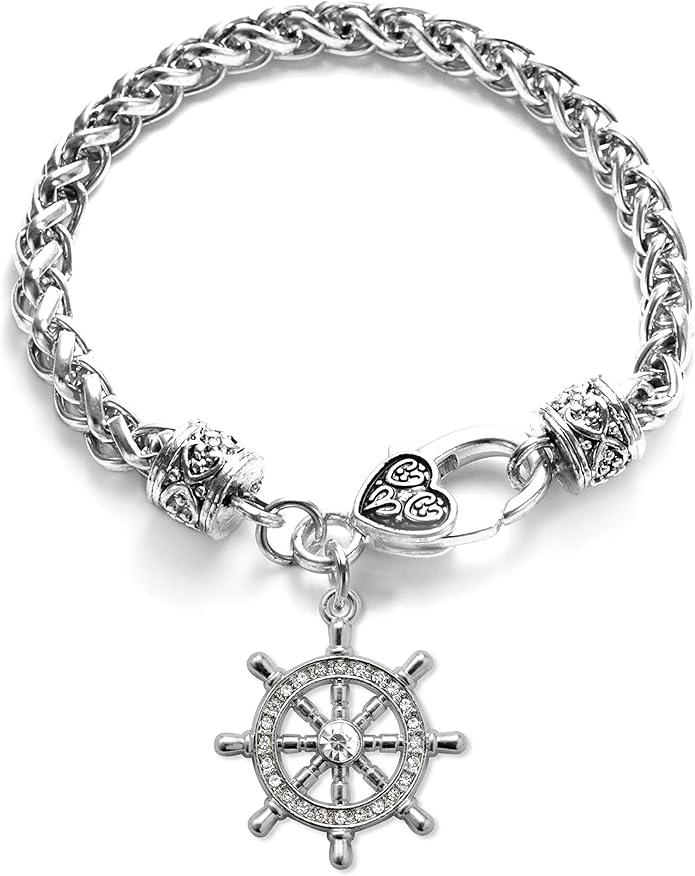 Inspired Silver - Silver Customized Charm Bracelet with Cubic Zirconia Jewelry