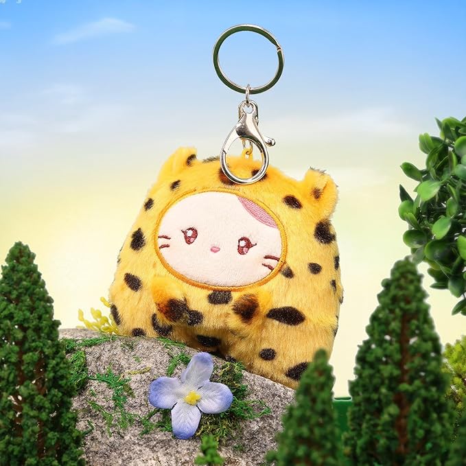Anirollz Miniz Plush Charm Cute Stuffed Animal Keychain Kawaii Mini Bag Accessory Collectible Pocket Toy for Kids & Adults
