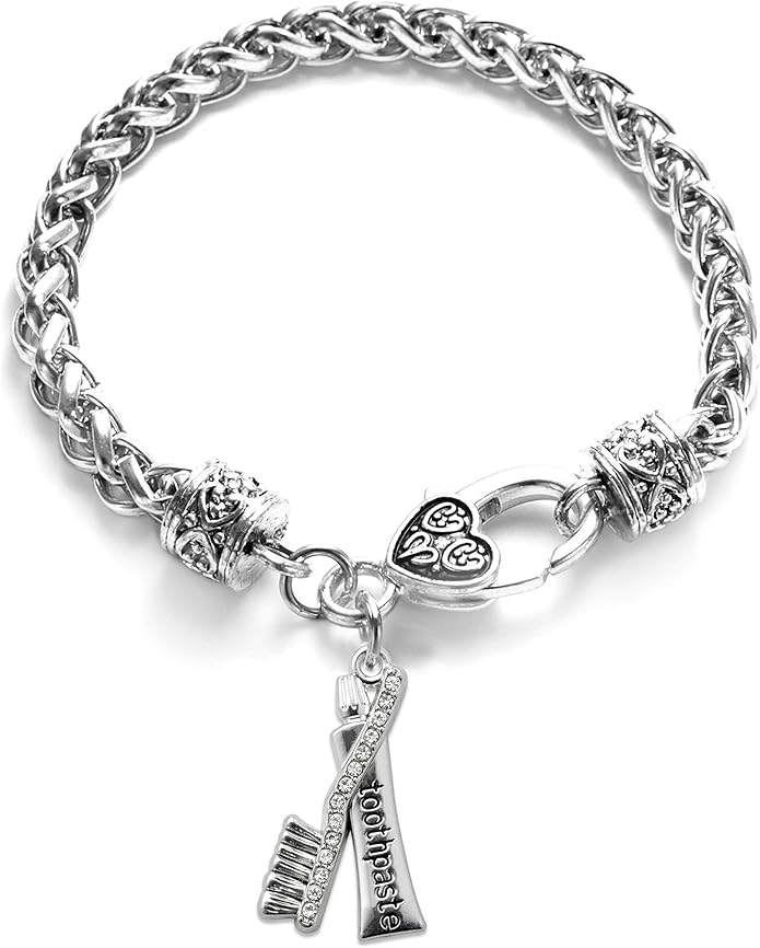 Inspired Silver - Silver Customized Charm Bracelet with Cubic Zirconia Jewelry