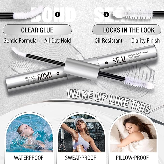 PHKERATA Cat Eye Lash Clusters Kit Fairy Eyelash Clusters Spiky Lash Extension Kit Left & Right Wispy Cluster Eyelash Extensions DIY Fox Eye Individual Lashes with Clear Bond and Seal Tweezers