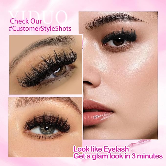YIDUO Lashes Clusters Kit Bottom Lashes with Spikes 100D Cluster Eyelash Extensions Kit 10-120mm D Curl Volume Manga DIY Individual Strips Lashes Thick with Lash Bond and Seal Tweezers Remover