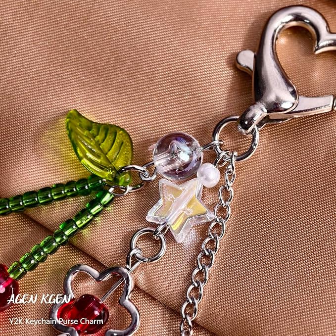 Novelty keychains Aesthetic Y2K Keychain Charms Stylish Keychains Accessories for Women Bag Purse Gifts