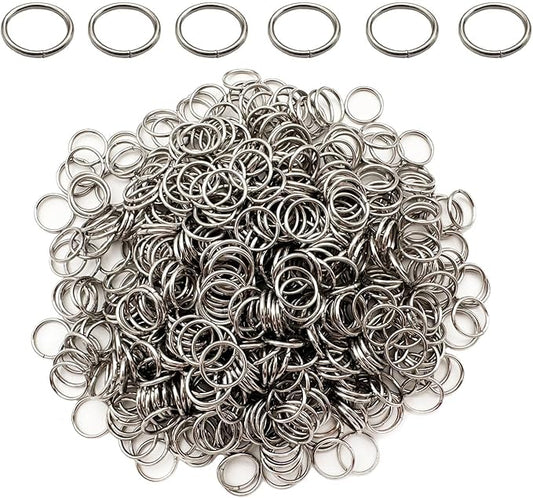 304 Stainless Steel O Ring,600 Pcs Jump Rings,12MM Open/Close Jump Ring, Loop Contactors for Jewelry Making,DIY Crafts, Industrial Repair 1.2MM Thickness (16 Gauge)