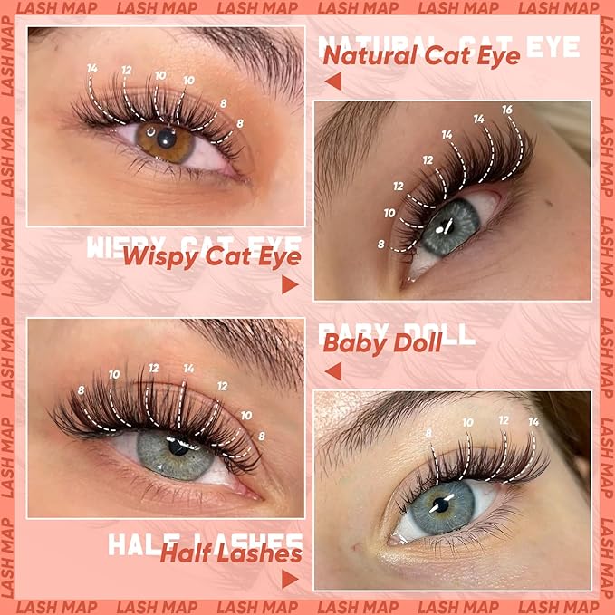 Brown Lash Clusters Wispy Spiky Eyelash Clusters Dark Brown Lash Extension Natural Invisible Band Cluster Eyelash Extensions DIY Individual Lashes Clusters Brown 8-16MM by zanlufly
