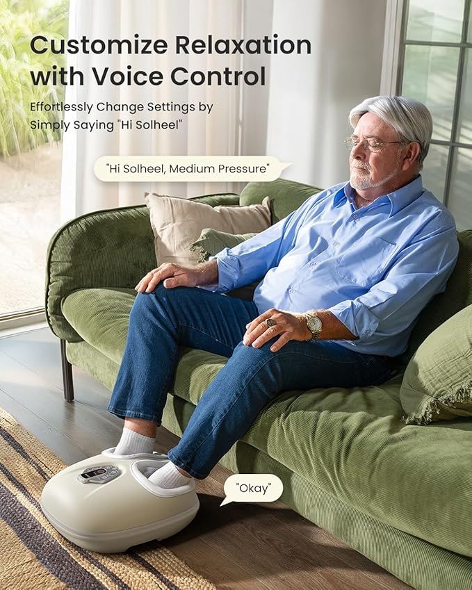 RENPHO Foot Massager Machine with Heat [2026 Upgraded], Shiatsu Foot Massager for Plantar Fasciitis, Valentines Day Gifts for Women, Cordless Control, 2026 Innovation Upgrade - Exclusive Voice Control