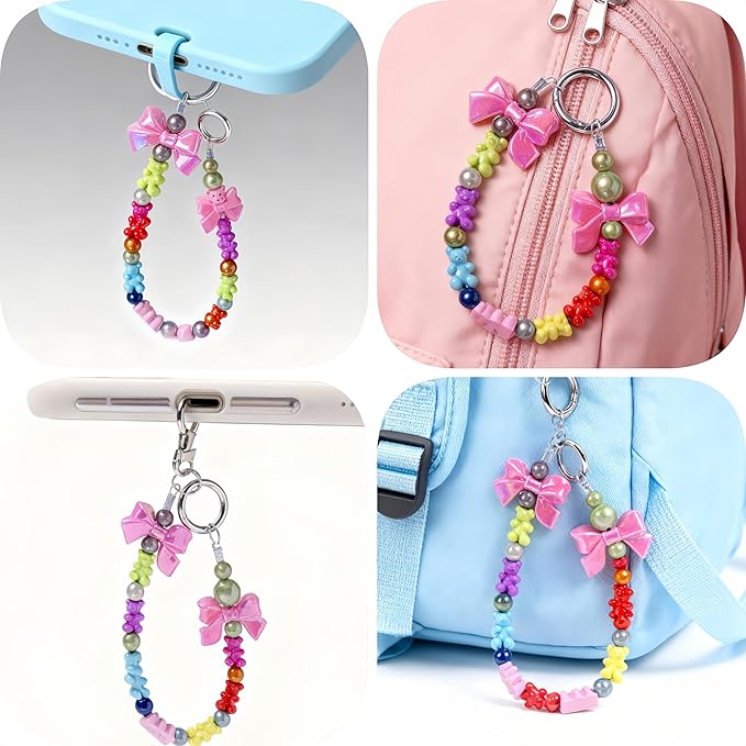 nikkiGuo 200 PCS Acrylic Bear Beads Jewelry Making Kit – 24 Colors in 4 Styles: Candy Color, Transparent, Opaque & Glow in The Dark Beads with Wire, Clasps for DIY Bracelets, Necklaces, Keychains