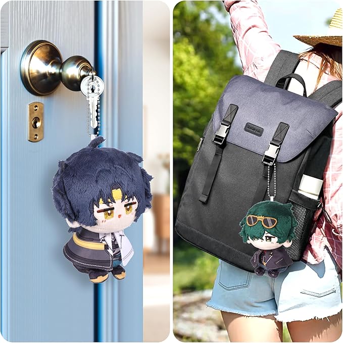 UTIEHD Zenless Zone Zero Plush Keychains, Cute 4 Inch ZZZ Collectible Dolls, Compact Size for Bags and Keys for Fans