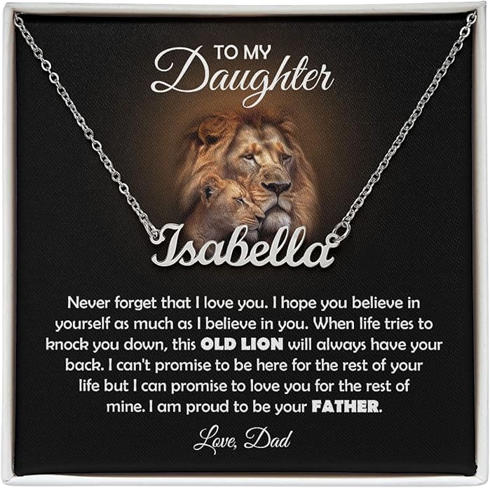 To My Beautiful Daughter Necklace from Mom & Dad | Cubic Zirconia Pendant with Heartfelt Message Card & Gift Box | Daughter Birthday, Graduation, Christmas Jewelry Gift from Parents