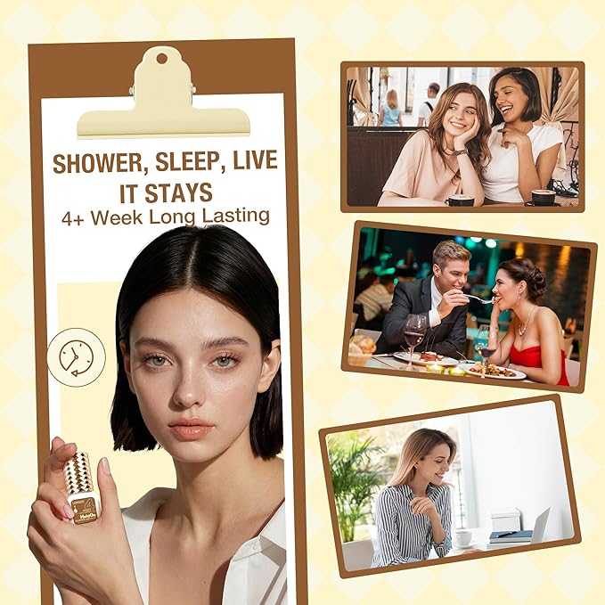 LASHVIEW Upgrade Sensitive Lash Cluster Glue,Strong Hold Cluster Lash Glue Long Lasting 4+ Weeks Waterproof & No Irritation Hypoallergenic Formaldehyde-Free for Open Eyes DIY or Professional (5ML)