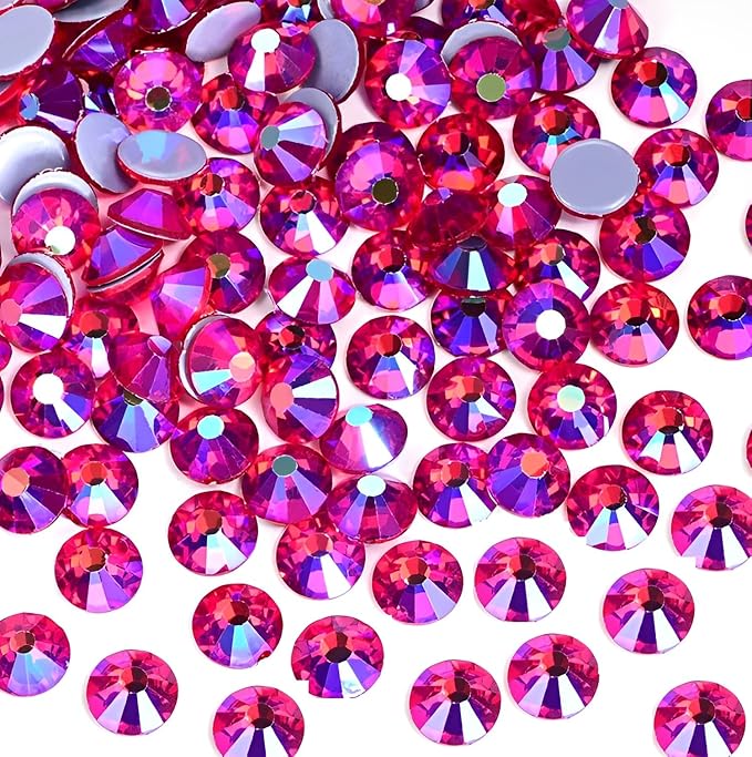 1440pcs Hotfix Rhinestones Flatback Crystal Rhinestones for Crafts Crafting Clothes Shoes DIY Decorations,4.0mm SS16, Siam Ab