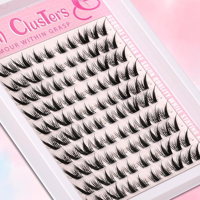 Himirell Cat Eye Lash Clusters Kit Spiky Cluster Eyelashes Kit Fairy Eyelash Clear Cluster Anime Individual Lashes Natural Lash Extension Cluster Wispy Manga Cluster Lash Kit