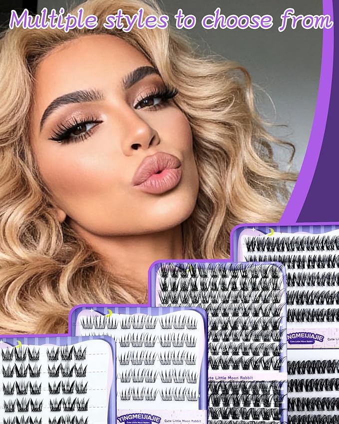 Clicar 10-16mm magnetic eyelashes,C-D Curvature lash clusters kit,3D Wispy Lashes Clusters DIY Lash Extension Kit,No need Glue(180pcs 10-12mm 30D)