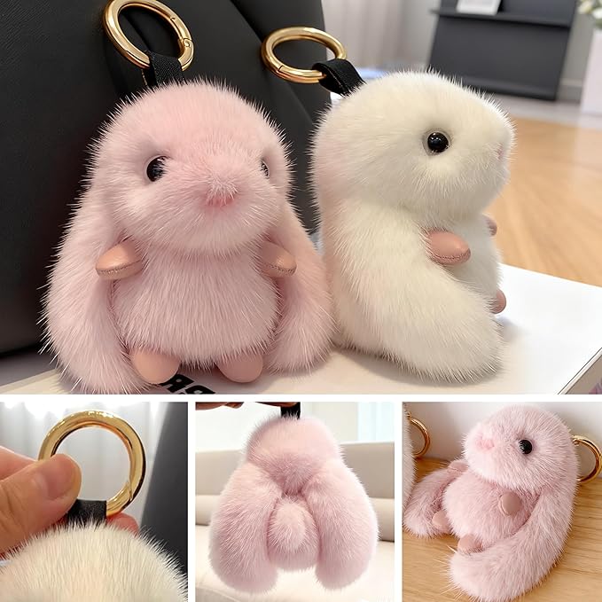 Cute Plush Keychain, Car Pendant, Bag Purse Backpack Charm Accessory, Gift for Girls Women