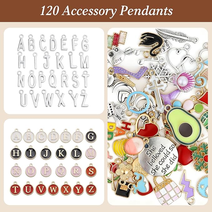 BQMEZRNUS 333Pcs Keychain Making Kit with Charms, DIY Lip Gloss & Bag Charm Supplies Includes Keychain Clips, Jump Rings, Lobster Clasps, Extender Chains & Pliers for Custom Jewelry Gifts and Crafts